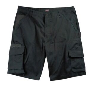 Dickies Cargo Shorts Mens 38 Black Ripstop Workwear Utility A85YSFBK